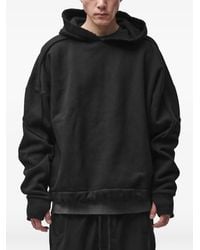 Thom Krom - Raw-Edge Panelled Hoodie - Lyst