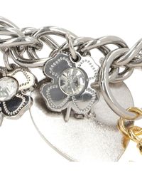 Chopova Lowena Silver Bats & Bows Charm Necklace in Metallic Chopova Lowena Silver Bats & Bows Charm Necklace in Metallic