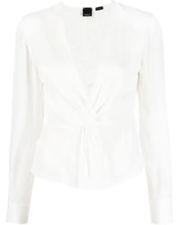 Pinko - Blouse Met V-Hals - Lyst