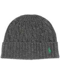 Polo Ralph Lauren - Pony Cable-Knit Beanie Hat - Lyst