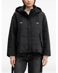 Sisley - Hooded Quilted Jacket - Lyst