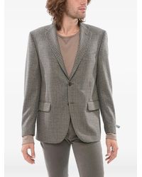 Corneliani - Checked Single-Breasted Wool Blazer - Lyst