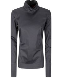 Thelatest - High-Neck Blouse - Lyst