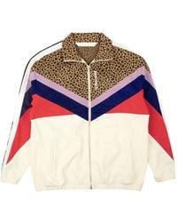 Palm Angels - Leopard-Print Colour-Block Track Jacket - Lyst