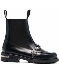 Toga - Embellished Leather Boots - Lyst