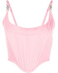 Versace - Cropped Bustier Top - Lyst
