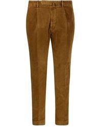 Santaniello - Pleated Corduroy Trousers - Lyst