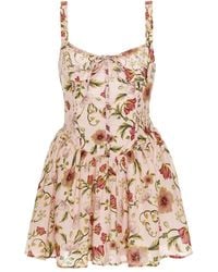 Agua Bendita - Spring Aura Floral Corset Mini Dress - Lyst