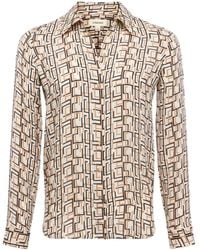 L'Agence - Camicia Nina Con Stampa Geometrica - Lyst