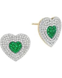 Phillips House - Infinity Heartbeat Emerald And Diamond Earrings - Lyst