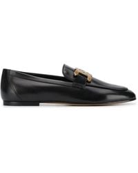 Tod's - Mocassino in pelle con dettaglio chain - Lyst