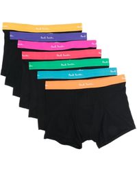Paul Smith - Logo-waistband Organic Cotton Boxers (pack Of Seven) - Lyst