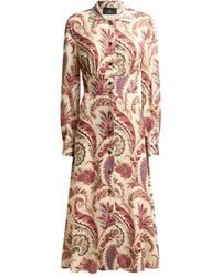 Etro - Paisley-Print Shirt Midi Dress - Lyst