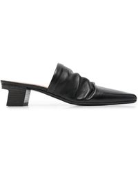 Marsèll - Ruched 45mm Leather Mules - Lyst