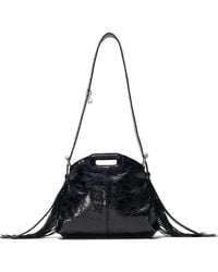 Maje - Mini Miss M Fringed Leather Shoulder Bag - Lyst