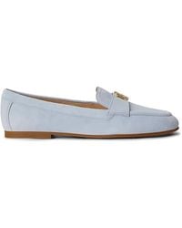 Ralph Lauren - Averi Iii Logo-Plaque Suede Loafers - Lyst