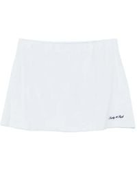 Sporty & Rich - Logo-Embroidered Terry Skirt - Lyst