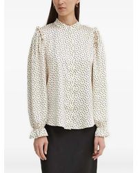 Bruuns Bazaar - Ruffled Print Blouse - Lyst