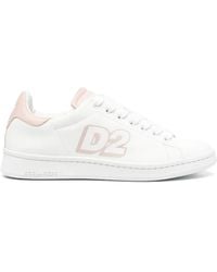DSquared² - Logo-Print Low-Top Sneakers - Lyst