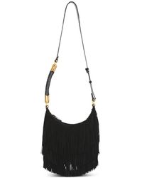 Balmain - Ebene Hobo Fringed Suede Shoulder Bag - Lyst