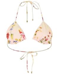 Roberto Cavalli - Miami Floral-Print Bikini Top - Lyst