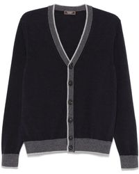 Peserico - Cardigan Con Bordo A Contrasto - Lyst