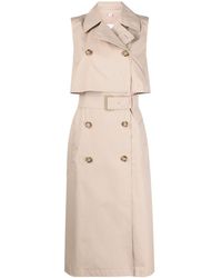 Burberry - Layered Sleeveless Trench Coat Dress - Lyst