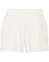 Off-White c/o Virgil Abloh - Logo-embossed Terry-cloth Shorts - Lyst