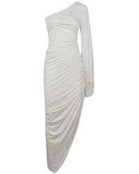 Amen - One-Shoulder Ruched Maxi Dress - Lyst