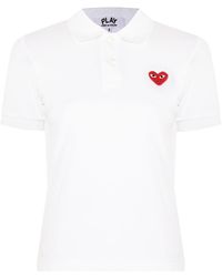 COMME DES GARÇONS PLAY - Heart Logo-patch Polo Shirt - Lyst