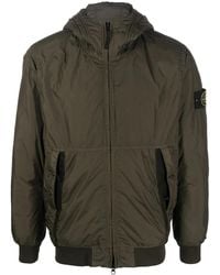 Stone Island - Tone Island Hooded Jacket Garment Dyed Crinkle Reps Recycled Nylon With Primaloft®-tc - Lyst
