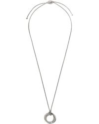David Yurman - Sterling Crossover Diamond Necklace (26Mm) - Lyst