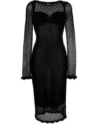 Blumarine - Floral-Appliqué Knitted Top - Lyst