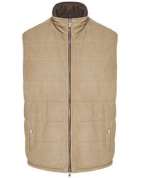 Barba Napoli - Padded Zip Gilet - Lyst