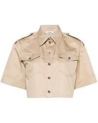 Sandro - Indiana Cropped Blouse - Lyst