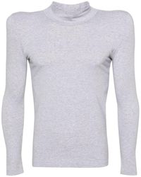 Balenciaga - Shoulder-padding High-neck T-shirt - Lyst