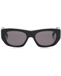 Alexander McQueen - Logo-engraved Geometric-frame Sunglasses - Lyst