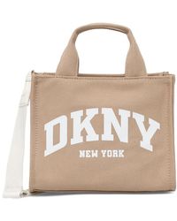 DKNY - Small Handle Logo-Print Tote Bag - Lyst