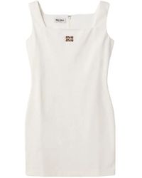 Miu Miu - Mini-Robe En Jersey - Lyst