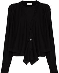 Lemaire - Layered Fine-knit Cardigan - Lyst