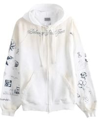 Balenciaga - Tattoo-Print Zip-Up Hoodie - Lyst