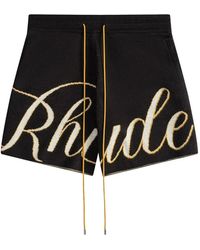 Rhude - Intarsia-Knit Swim Shorts - Lyst