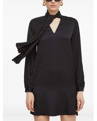 Liu Jo - Pleated Tie Mini Dress - Lyst