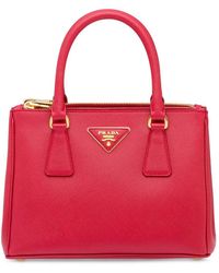 Prada - Kleine Galleria Handtasche Aus Leder - Lyst