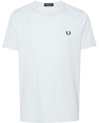 Fred Perry - T-shirt Met Geborduurd Logo - Lyst