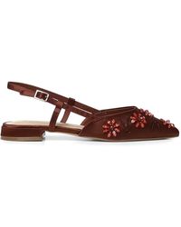 V73 - Flache Kayla Pumps Mit Blumenapplikation - Lyst
