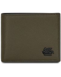 Etro - Pegaso-plaque Grained Leather Wallet - Lyst