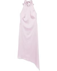 Amsale - Asymmetric Halter Dress - Lyst