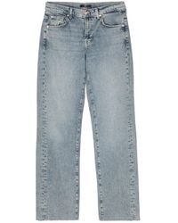 7 For All Mankind - Tess High-Rise Straight-Leg Jeans - Lyst