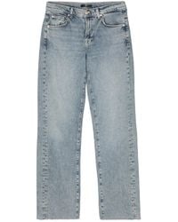 7 For All Mankind - Vaqueros rectos Tess de talle alto - Lyst
